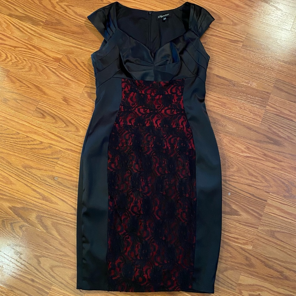 Vintage Y2K Lace Satin Slip Dress Lingerie Dress Cap Sleeve Sweetheart Dress